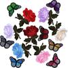 Embroidery Flower and Butterfly Embroidery Butterfly Butterfly Applique Iron Roses Applique Jacket