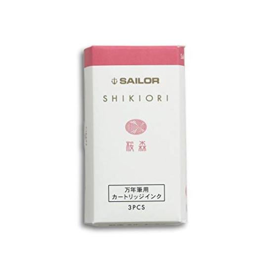 Sailor fountain pen Fountain Pen Cartridge Ink Shikiori Sakuramori (3 Pieces)