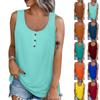 Women Summer Sleeveless Casual Solid Color O Neck T Shirt Tops Blouse