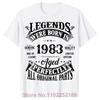 40th Vintage Legends Born In 1983 40 Years Old T Shirts Graphic Cotton Streetwear Short Sleeve Birthday Gifts