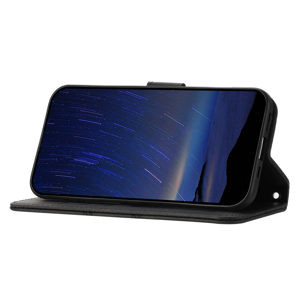 For Huawei Nova 14 Ultra 5G Case Wallet Skin-Touch Leather Imprinted Phone Cover with Wrist Strap