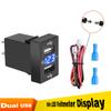 Kebidumei Dual USB Car Charger 12V 3.1A LED Voltmeter Power Adapter With Digital Voltage Display For Toyota Series Cars