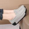 Genuine Leather Thick-Soled Loafers for Women - Soft, Casual Slip-On Shoes for All Seasons, Suitable for Pregnant Women
