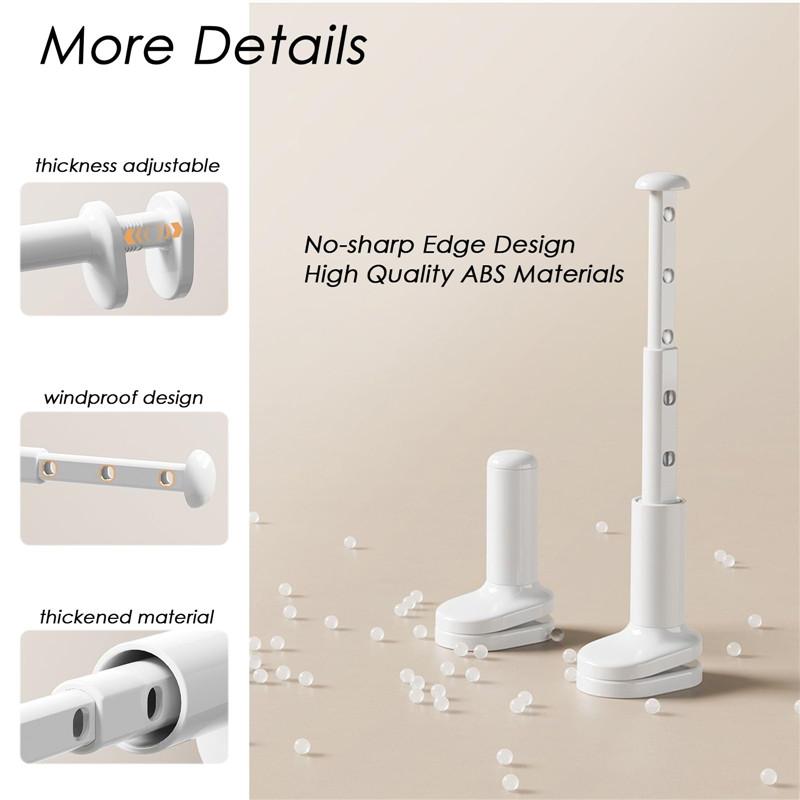 Portable Without Drilling Retractable Clothes Drying Rack Space Saving Hanger for Travel and Home Use Elegant Designs