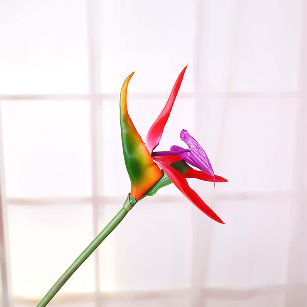 Nearly Wedding Home Decor Long Stem Silk Crane Latex Flowers Artificial Flowers Tropical Flowers