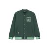 Li Ning Badfive Embroidered Logo Loose Fleece Knitted Baseball Jacket Men Jackets Green AJDS039-4