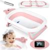 Baby Bathtub with Thermometer RK-282 White and Pink