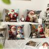 New Christmas Pillow Cover Santa Claus Cartoon Polyester Printed Home Holiday Decoration Pillow Cover
