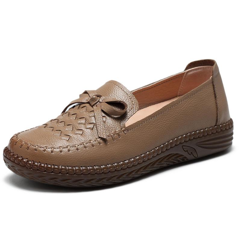 Fashion GKTINOO 2025 Fashion Women Shoes Genuine Leather Loafers Women Casual Shoes Mother Soft Comfortable Shoes Women Flats Non-slip