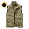 Fall/winter Plus Velvet Vest Outdoor Sports Vest for Middle-aged and Elderly Men Quick-drying Multi-pocket Leisure Vest