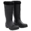 Rain Boots with Removable Socks Black Size 43 PVC
