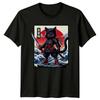 Ninja Neko T-Shirt - Japanese Cat Warrior Katana Art