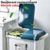 40L Home Kitchen Recycle Storage Bucket Movable Wet Dry Separation Waste Bin Corner Garbage Can 2 Layer Trash Container
