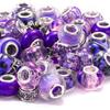 10/30/60pcs Assorted European Large Hole Beads Spacer Beads Rhinestone Metal Macrame Charms Supplies for DIY Crafts Bracelets Necklaces Jewelry Making