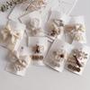 Nordic Retro Floral Lace Bow Hair Clip Set for Kids