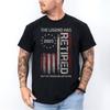 Retired Not My Problem Anymore Funny Retirement Gift American Flag T-Shirt