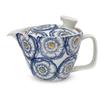 J Kitchens Kunzangama Teapot with Serves Hasami Made In Peony Blue Strainer, 240ml, 1-2, Ware, Japan,