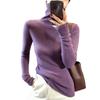 Sweater Turtleneck Long Sleeve Solid Color Bottom Tops High Elasticity