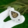 925 Sterling Silver Turritella Agate Gemstone Spinel Bezel Ethnic Sister Pendant