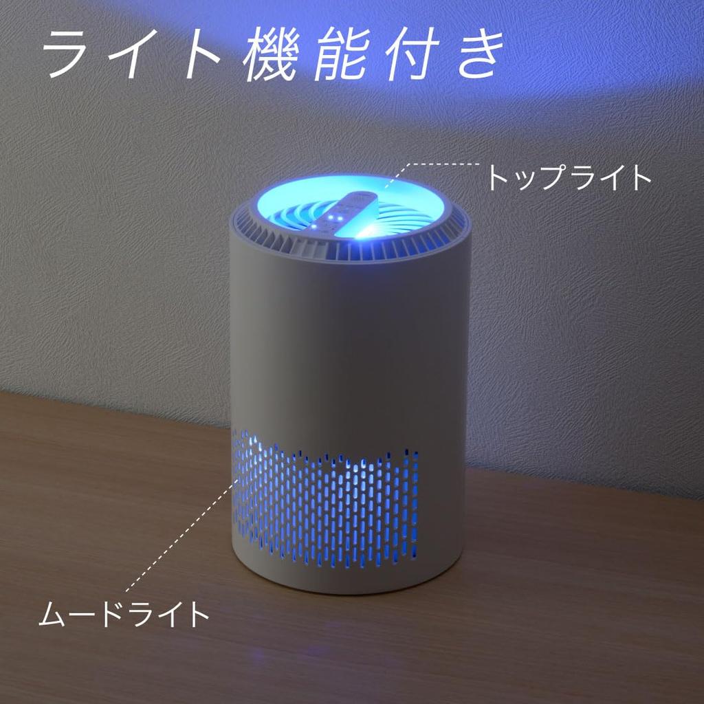 Ohm Electric Air Purifier 7 Tatami Mats with Light Aroma Function Stylish Fashionable White OHM AP-601-W 08-3316