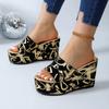 2024 Hot Sell New Summer Women Wedge Slippers Platform Flip Flops Outdoor Beach 2024 Sandals Ladies Slides Indoor Shoes