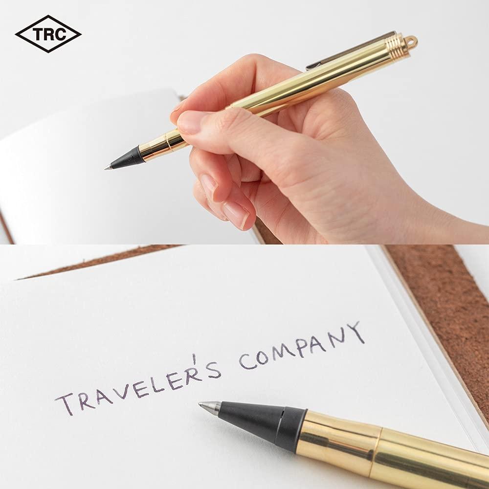 MIDORI Travelers Company TRC Brass Rollerball Pen Solid Brass Limited Card Included 36727006