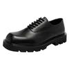 Trendy Gentleman Men's Casual Thick Soled Leather Shoes Minimalist and Versatile Style Fashion Party Office Elevated Shoes
