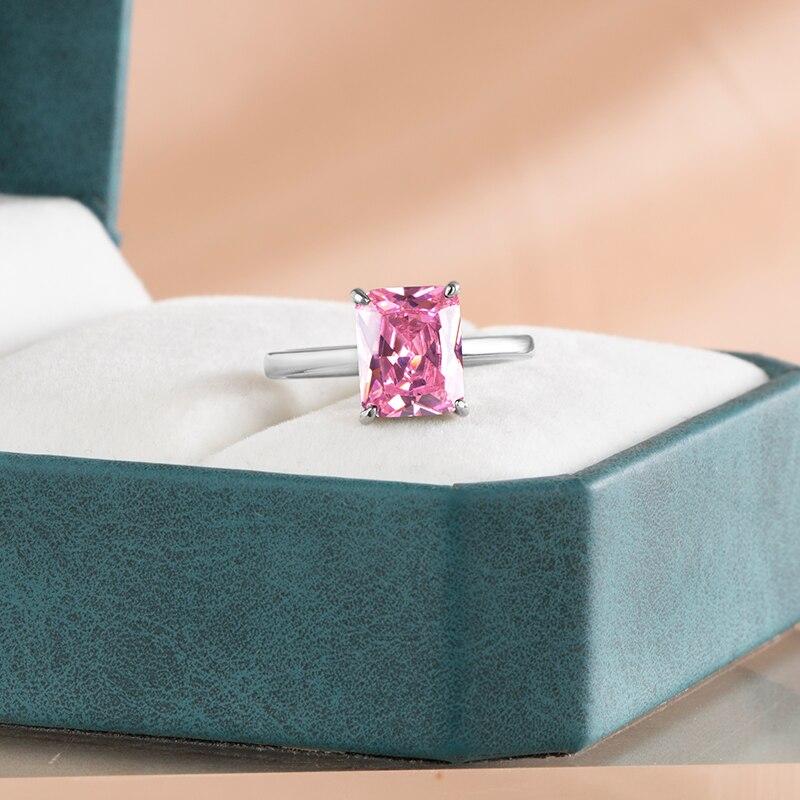 Gica Gema Classic 925 Sterling Silver Ring With Zircon Women Fine Finger Jewelry