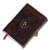 Leather Diary for Men & Women with Semi Precious Stone & Antique Buckle Lock