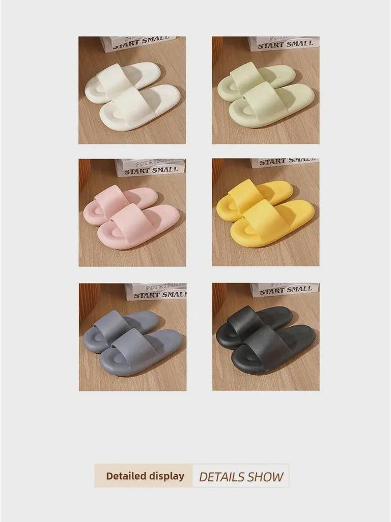 Summer Indoor Slippers for Women with Soft Sole & Outdoor Slippers for Men with Thick Sole