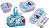 Skater Frozen 25 Antibacterial Dishwasher Safe Fluffy Lid Tight Lunch Box Oval Bento Box 360ml Trio Set Mini Case Lunch Drawstring Bag Frozen Princess