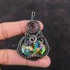 Fiesta Kingman Turquoise Pendant Copper Wire Wrapped Gemstone Pendant Multi Copper Turquoise Pendant Amazing Copper Jewelry Handmade Pendant