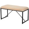 Banc - GIFT DECOR - Beige - Tissu Et Métal - 81 X 42 X 38 Cm - Design Contemporain