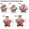 Craft Origami Stars Glass Bottle Stars Shape Glass Jars Creative Pentagram Storage Bottle  Home