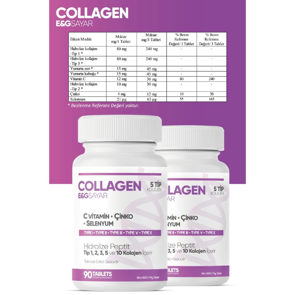 5 Types Of Collagen (hydrolyized Peptide) 3 Months Old