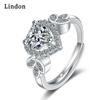 Lindon Classic Copper Zircon Ring Ladies Jewelry Wedding Promise Party Gift
