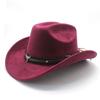 Horn Men'S And Women'S Knight Hat Felt One-Word Hat Top Hump Adjustable Western Cowboy Hat