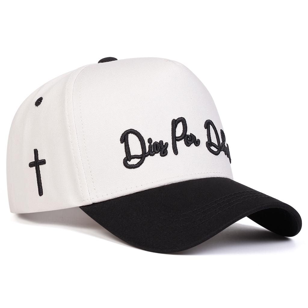 Unisex Letter Embroidery Side Cross Baseball Caps Outdoor Adjustable Spring and Autumn Casual Sunscreen Hat