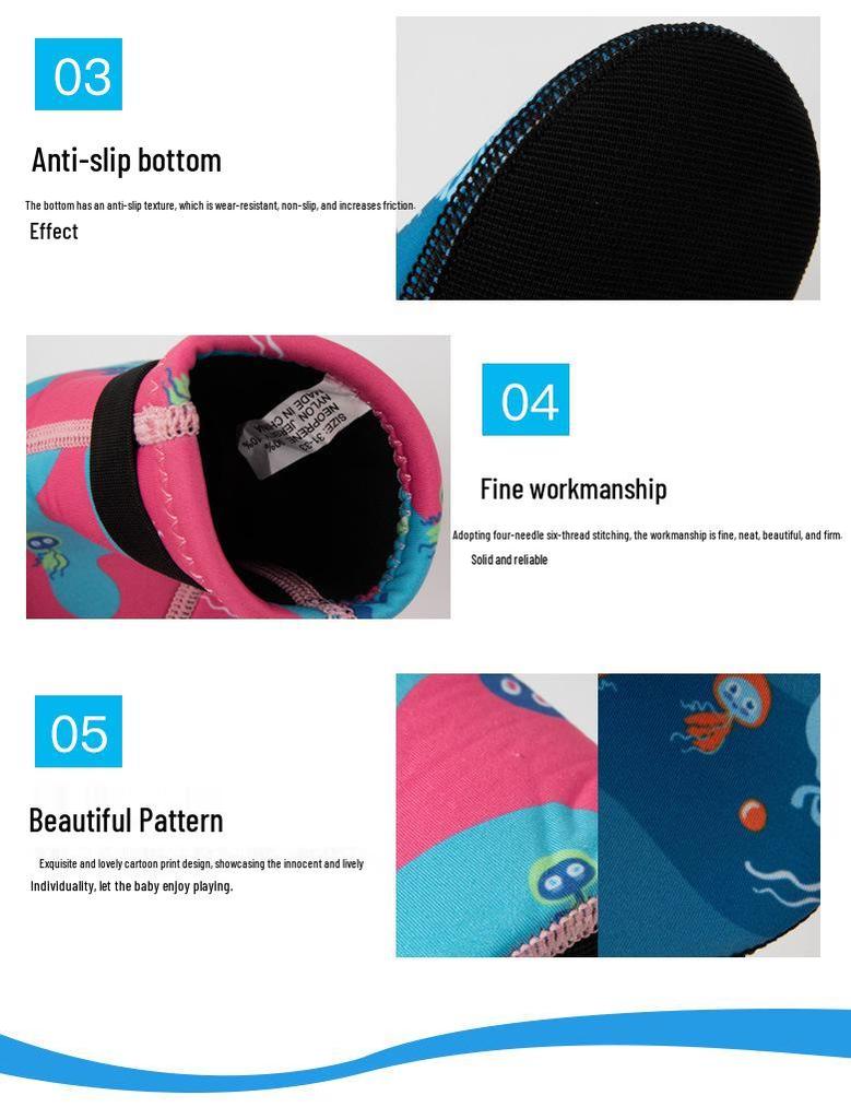 3MM Kids' Non-slip Beach Socks: Warm Diving Protection for Winter Swimming and Snorkeling