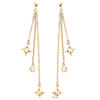 [R1731] - Gold Plated Earrings 'Une Etoile Est Née' Golden White - 65x8 Mm