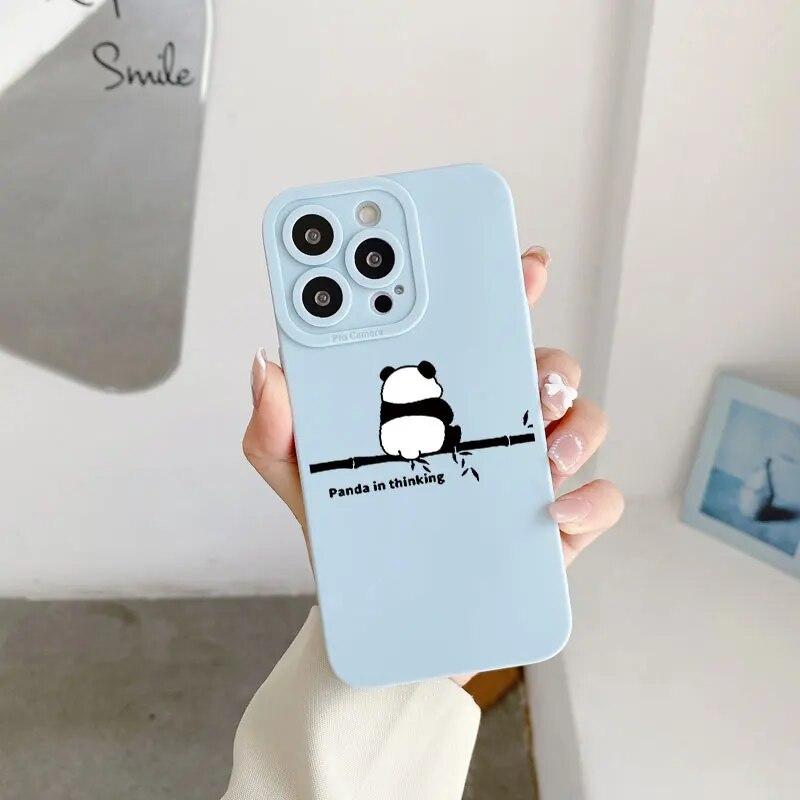 Animation Lovely Phone For Iphone XR Max 11 Plus 6 13 Mini 7 14 X 8 12 XS Pro 6s Straight Silicon Soft TPU Silicone Case Cover