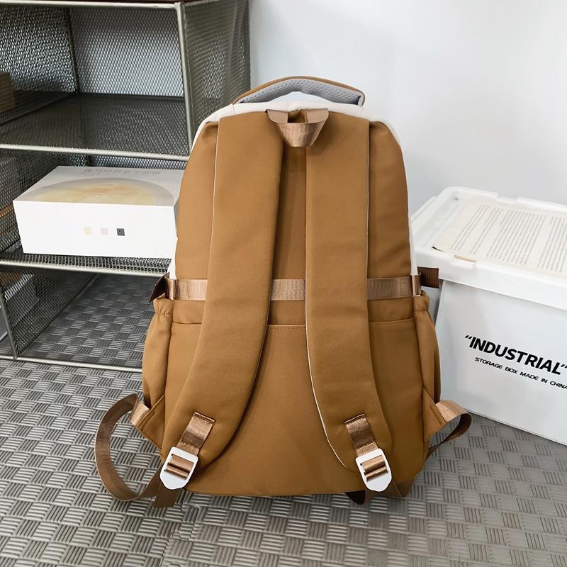 Contrast Color Student Schoolbag Women Large Capacity Backpack Men Computer Backpack