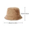 Faux Fur Winter Bucket Hat For Women Solid Warm Female Cap Outdoor Sunscreen Sun Fisherman Hat Lady Cap