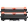 2 Pack Compatible TN-2420 (with Chip) Black Tn2420 Toner Cartridge for Brother HL-L2350DW MFC-L2710DN DCP-L2510D, 3000 Pages
