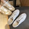 Go To Spring~ 2025 German Training Shoes, Spring and Summer Retro Leather Flat-soled Sports Shoes Korean Version Lace-up Casual Board Shoes Women