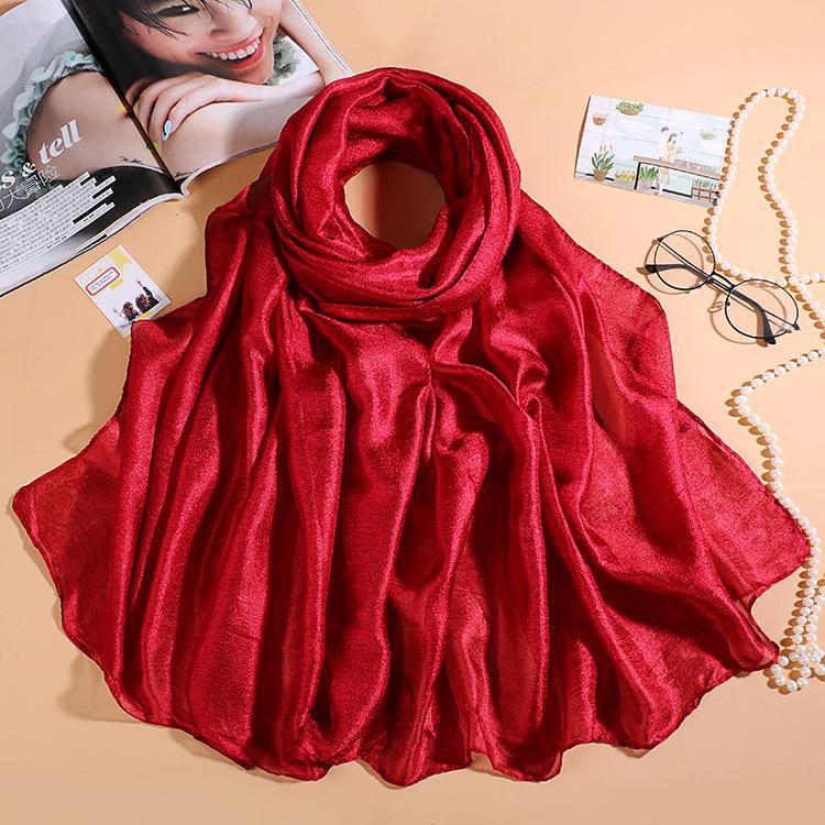 Pearlescent Korean-Style Women's Dutch Linen Scarf - Long, Smooth, and Fashionable Shawl