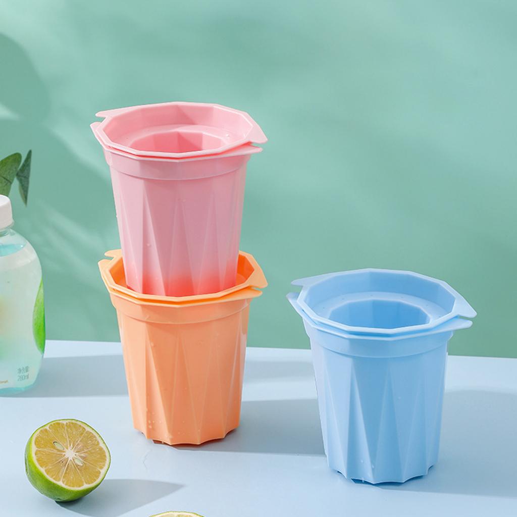 Ice Cup Mold Ice Cup Maker Summer Frozen Drink Cup Silicone Ice Cube Mould Tray Kitchen Refrigerator DIY Ice Cup Mold