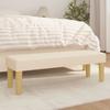 346657 vidaXL Bench Cream 100x30x30 Cm Fabric