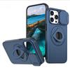 Luxury Magnetic Slide Camera Protection Case For iPhone 16 15 14 13 12 11 Pro Max Plus X XS XR 8 7 For Magsafe Ring Stand Cover