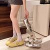 French Mary Jane Shoes Girl Word Belt Summer New Fairy Wind Shallow Mouth Daily Casual Single Shoes Flat Bottom with Skirt